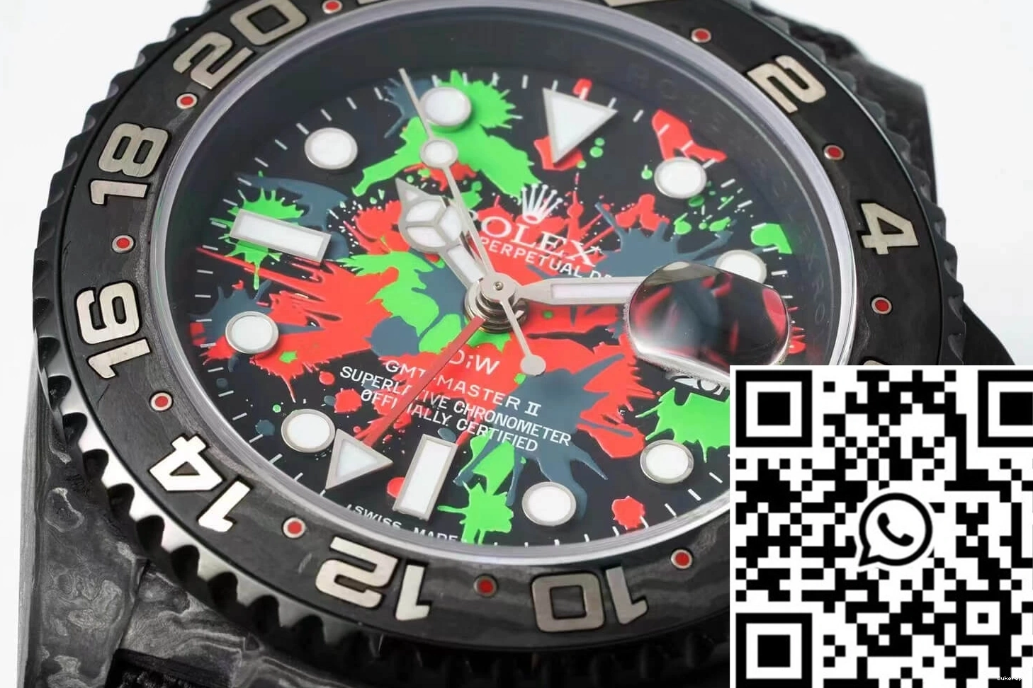 Carbon II Black 1164 Color Fiber Diw GMT-MASTER Dial Strap Resilient Fabric Rolex 0719